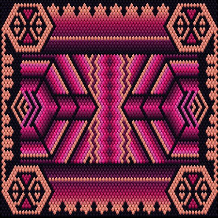 Ornament, mosaic, ethnic, folk pattern. It is made in bright, juicy, perfectly matching colors.