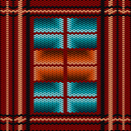 Ornament, mosaic, ethnic, folk pattern. It is made in bright, juicy, perfectly matching colors.のイラスト素材