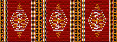 Ornament mosaic ethnic pattern. It is made in bright juicy perfectly matching colors.のイラスト素材