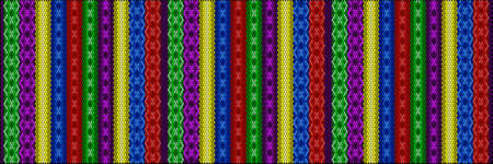 A traditional ornament of peoples and countries of Latin America in which rich colors attract attention and wealth. Women's woven carpets with ornament embroidered on fabrics for dresses. Embroideriesのイラスト素材