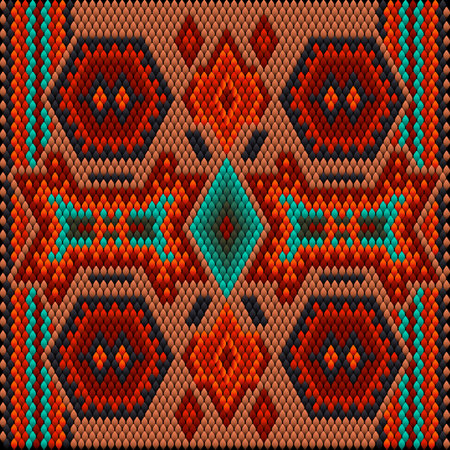 Ornament, mosaic, ethnic, folk pattern. It is made in bright, juicy, perfectly matching colors.