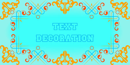 Colorful, vintage, decorative frame for text. The frame consists of elements of Asian and Latin American patterns. In the frame, an invitation to a wedding, anniversary, event announcement will look great.のイラスト素材
