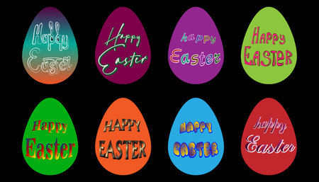 Happy Easter greeting holiday background. Decorative egg as a symbol of the spring holiday. Graphic abstract design in minimal style.のイラスト素材