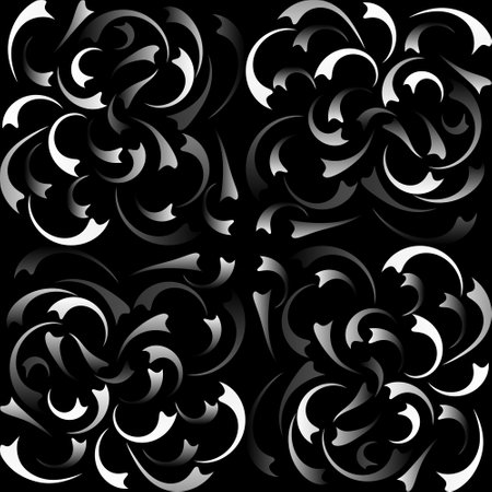 Pattern seamless monochrome in gray tones. background, tracery.のイラスト素材