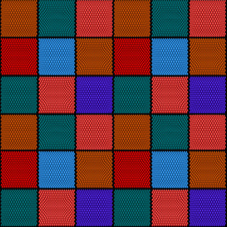 Set of seamless, colored mosaic patterns. colorful textureのイラスト素材