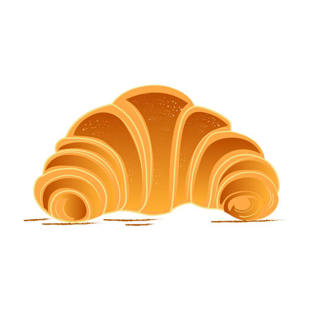 Croissant isolated on white background. Vector illustration. EPS 10の写真素材