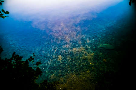 Chocorua Lake reflection during a summer sunsetの写真素材