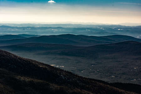 Cannon Mountain in Franconia, NH via Hi-Cannon, Kinsman Ridge, and Lonesome Lake Trailsの写真素材
