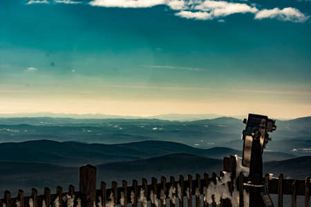 Cannon Mountain in Franconia, NH via Hi-Cannon, Kinsman Ridge, and Lonesome Lake Trailsの写真素材