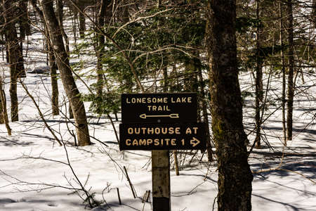 Cannon Mountain in Franconia, NH via Hi-Cannon, Kinsman Ridge, and Lonesome Lake Trailsの写真素材
