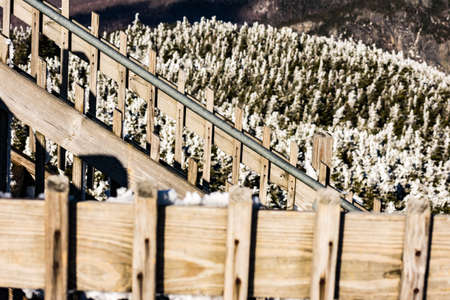 Cannon Mountain in Franconia, NH via Hi-Cannon, Kinsman Ridge, and Lonesome Lake Trailsの写真素材