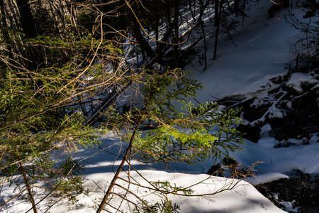 Cannon Mountain in Franconia, NH via Hi-Cannon, Kinsman Ridge, and Lonesome Lake Trailsの写真素材