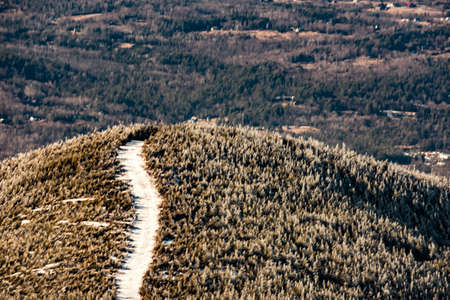 Cannon Mountain in Franconia, NH via Hi-Cannon, Kinsman Ridge, and Lonesome Lake Trailsの写真素材