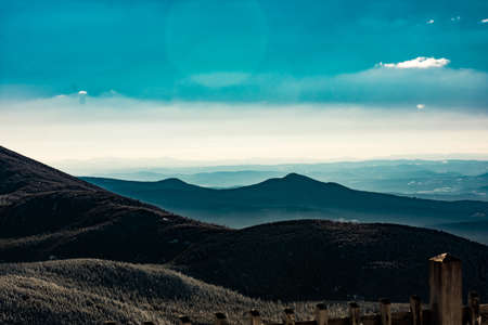 Cannon Mountain in Franconia, NH via Hi-Cannon, Kinsman Ridge, and Lonesome Lake Trailsの写真素材