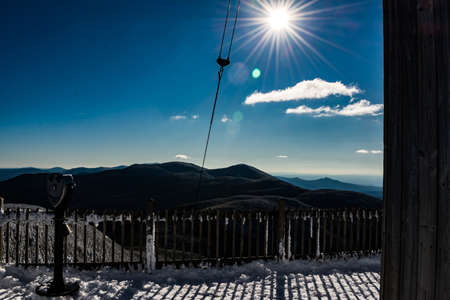 Cannon Mountain in Franconia, NH via Hi-Cannon, Kinsman Ridge, and Lonesome Lake Trailsの写真素材