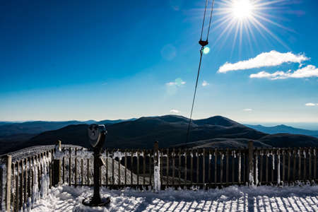 Cannon Mountain in Franconia, NH via Hi-Cannon, Kinsman Ridge, and Lonesome Lake Trailsの写真素材