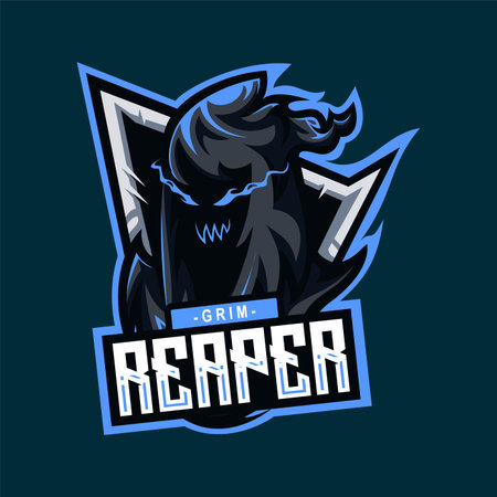 Grim reaper mascot for esport and sport team logoのイラスト素材