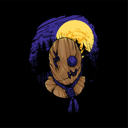 Sack Man Halloween Illustration. Perfect for T-shirt Productのイラスト素材
