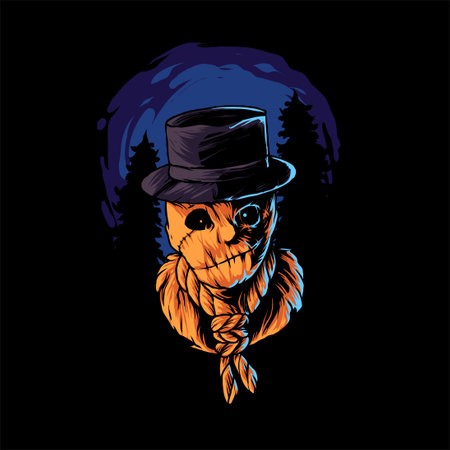 Sack Man Halloween Illustration premium vector, perfect for t shirtのイラスト素材