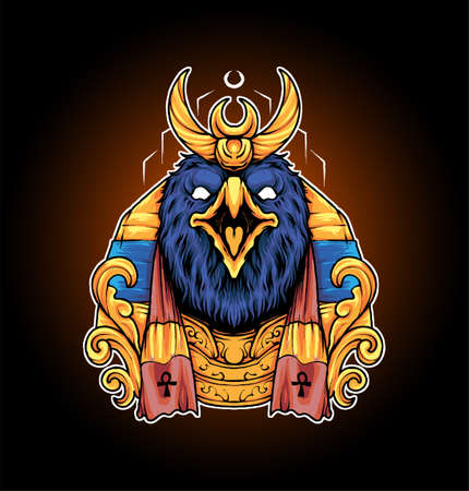 king of ra Illustration premium vector, perfect for t shirtのイラスト素材