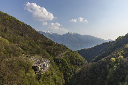 Beautiful Verzasca valley, ticino, switzerlandのeditorial素材
