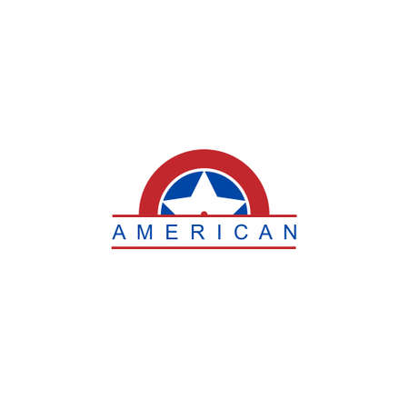 design with american state coat of arms concept. Unique and simple design.のイラスト素材