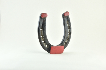 black metal horseshoe for luckyの写真素材