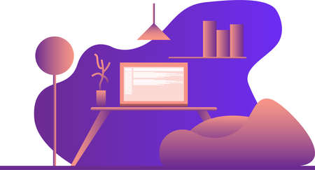 illustration of work place vectorのイラスト素材