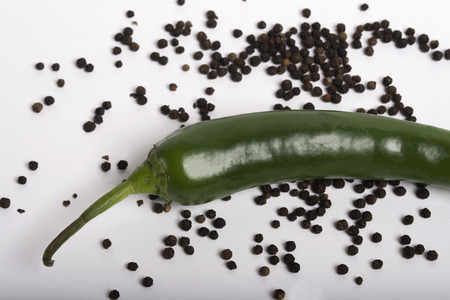 chili pepper isolated on a white backgroundの写真素材