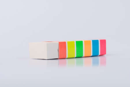Rubber eraser on a white background.の写真素材