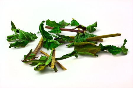 Dried herbs isolated on a white background.の写真素材