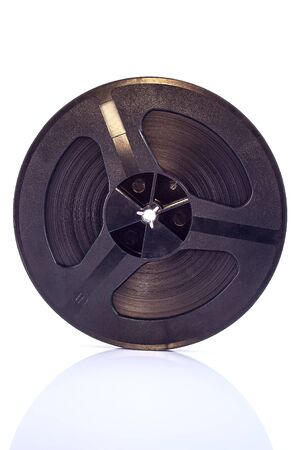 The old reel tape isolated on a white background の写真素材