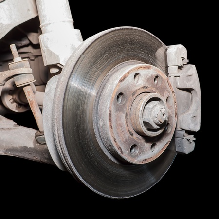The former used a little rusty brake disc の写真素材