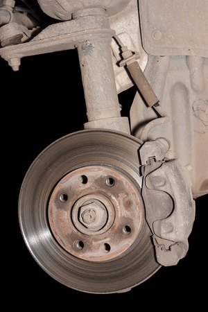 The former used a little rusty brake disc の写真素材
