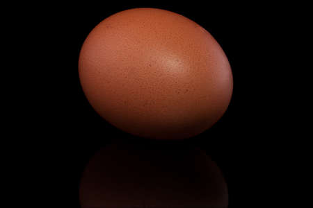 Egg isolated on a black background の写真素材