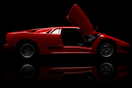 KRIVOY ROG, UKRAINE - OCT 26 - Toy lamborghini Diablo on background, Sunday 26 October 2014のeditorial素材
