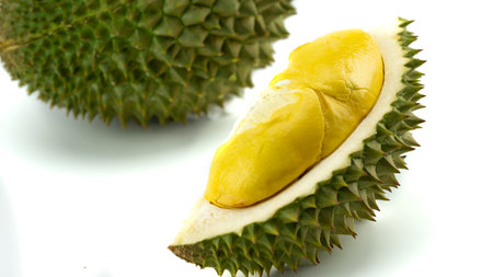 The sweet and exotic taste of tropical fruit. Natural green, thorny outside.の写真素材