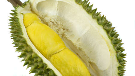 Sweet and exotic taste of tropical fruit. Natural green, thorny outside.の写真素材