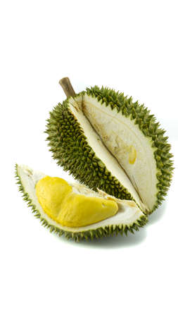 Durian peel closeup dramatic shot on black background.
