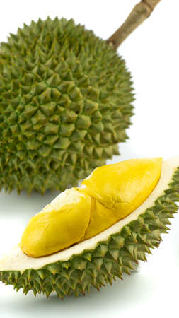 Durian peel closeup dramatic shot on black background.の写真素材
