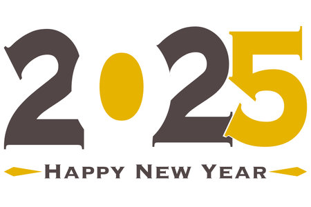 2025 new year card celebration concept. Background design event invitation, greeting card, new year's eve, celebration event, calender date holiday greeting, annual cheerful event.のイラスト素材