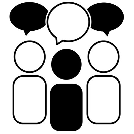 Chatbot ai robot assistance, speech bubble message communication icon. Chatting dialogue flat design. Smart assistant artificial intelligence technology, online messaging help support symbol.のイラスト素材