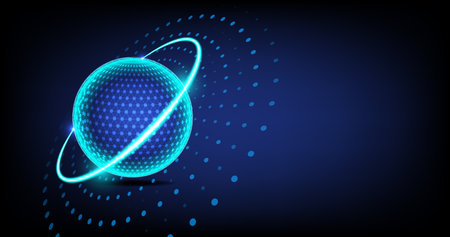 Abstract technology background with globe. Vector illustration. Eps 10 file.のイラスト素材