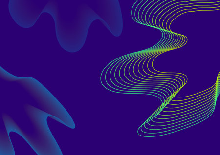 Abstract background with wavy lines. Vector illustration. Eps 10.のイラスト素材