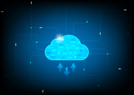Cloud computing technology abstract background. Vector illustration. Eps 10 file.のイラスト素材