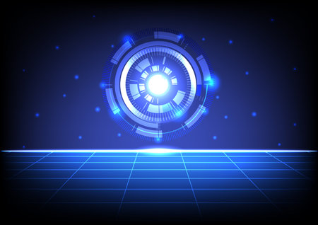Abstract future technology background, vector illustration eps10. Futuristic user interface.のイラスト素材