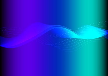 Line technology abstract background. Concept of cyberspace digital futuristic, curve connection, wave partical vector, tech motion, neon glow energy, communication flowing, speed stiped, innovation.のイラスト素材