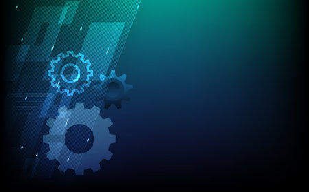Gear mechanism , cog engineering vector background. Concept of industry technology, innovation wheel, equipment, connection, planning, abstract wheel wallpaper, machinery connection, invention scienceのイラスト素材