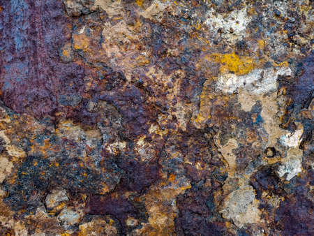 Rusty metal background with rough texture in brown tones