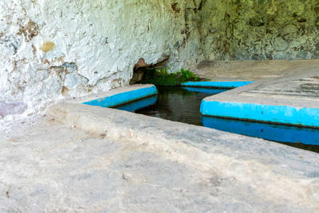 Ayodar, Spain 19/07/2020: View of the old popular laundry in the rural town of Ayodarのeditorial素材
